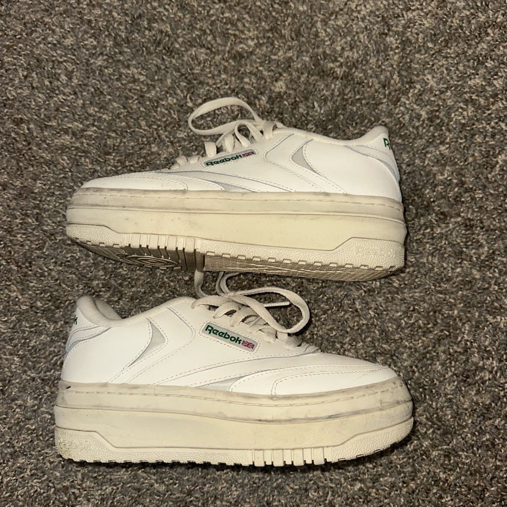 Reebok Classic White and Gray Sneakers